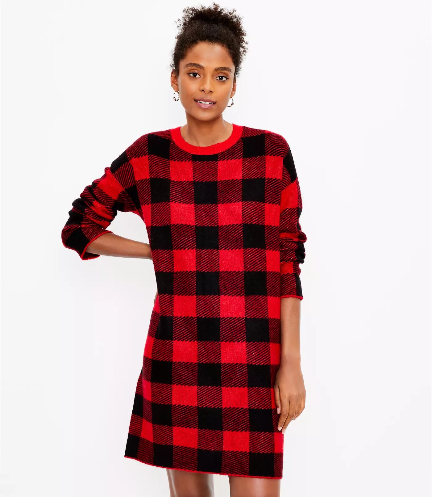 Buffalo Plaid Sweater Dress | LOFT | LOFT