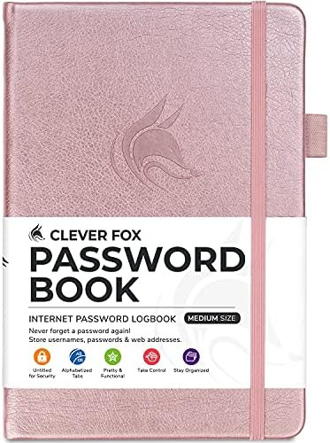 Clever Fox Password Book with tabs. Internet Address and Password Organizer Logbook with Alphabet... | Amazon (US)