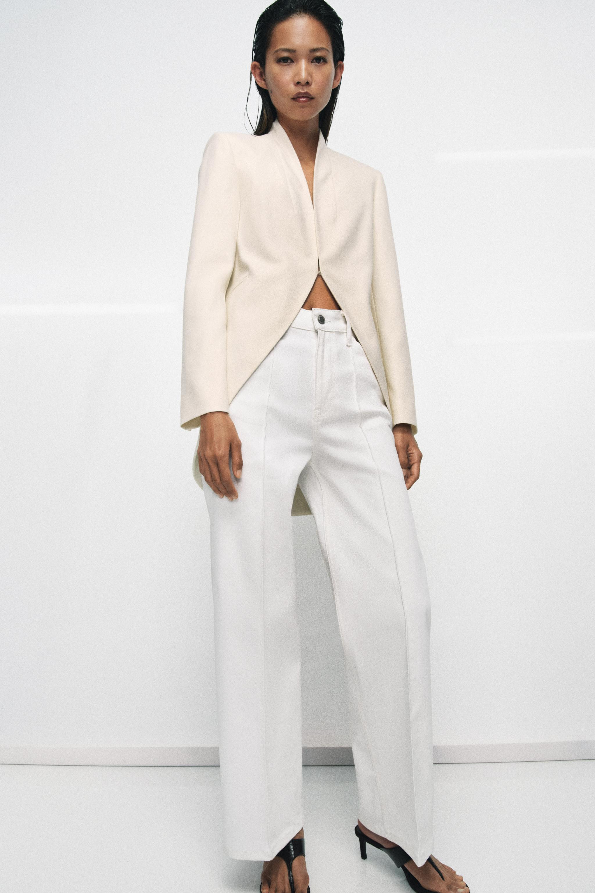 ZW COLLECTION WIDE-LEG HIGH-WAIST JEANS | Zara UK