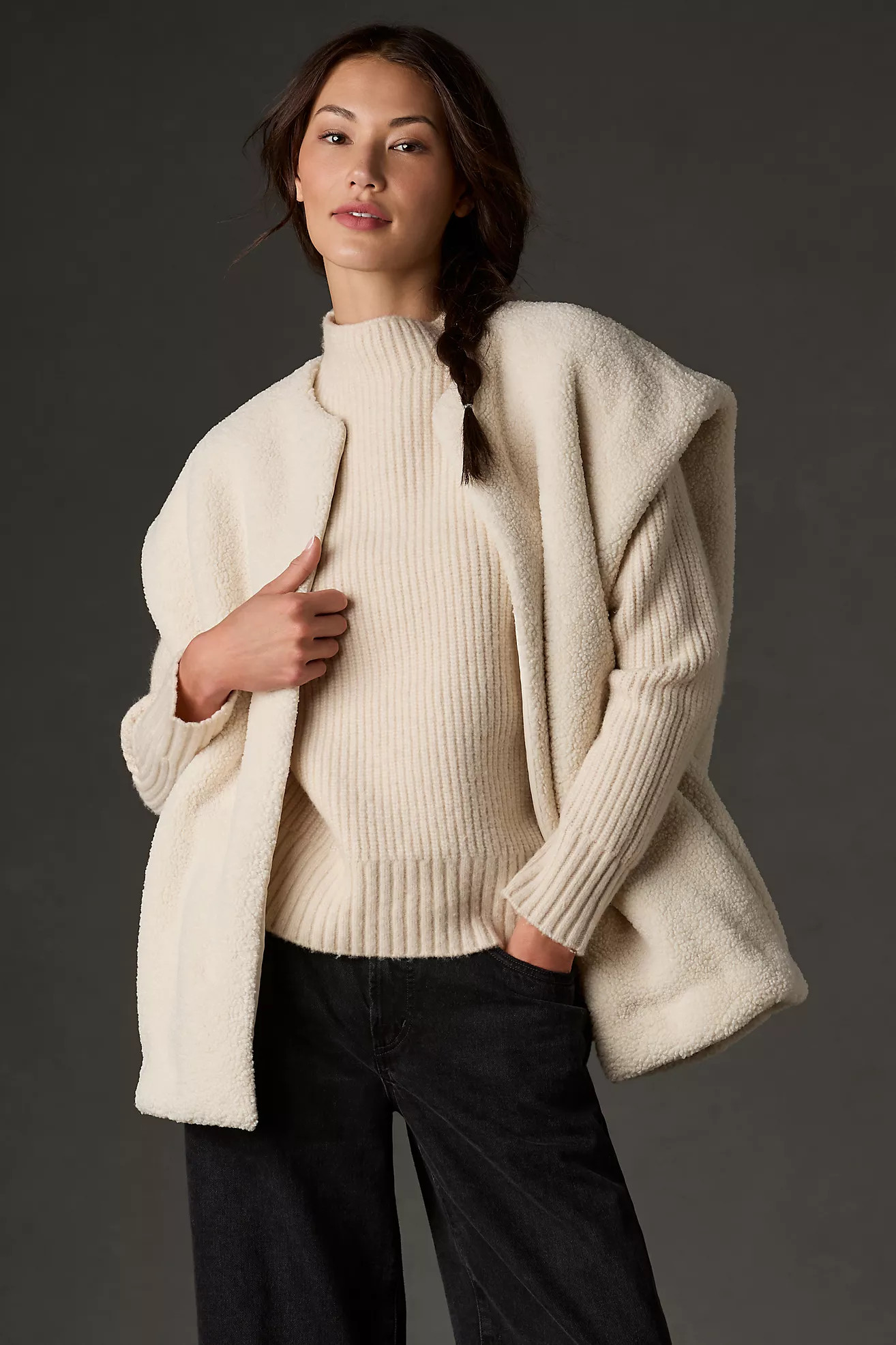 Self Contrast Sherpa Vest | Anthropologie (US)