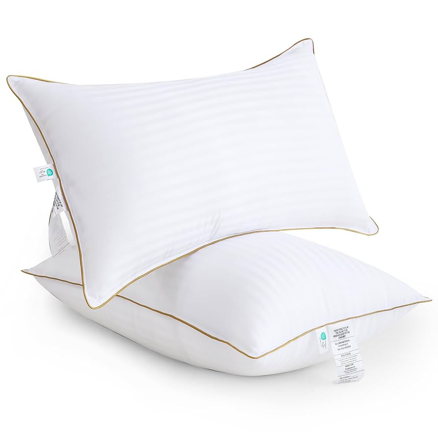 Bafode Bed Pillow, Hotel Collection Pillows for Sleeping, Pillows Queen Size Set of 2, Soft Down ... | Amazon (US)