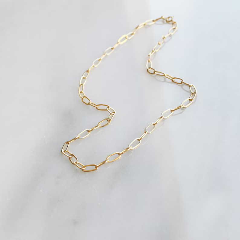 Paper Clip Necklace, Dainty Necklace, Gold Necklace, Silver Necklace, Layer Necklace, Necklaces f... | Etsy (US)