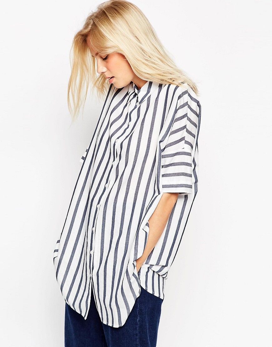 ASOS - Camicia oversize stile boyfriend a righe | Asos IT