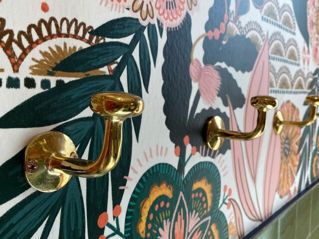 Unlacquered Brass Wall Hooks, Antique Brass Clothes Hooks - Etsy Canada | Etsy (CAD)