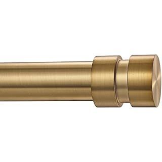 Ivilon Window Curtain Rod Decorative End Cap Design, 1 Inch Rod, 28 to 48 Inch. Warm Gold | Amazon (US)