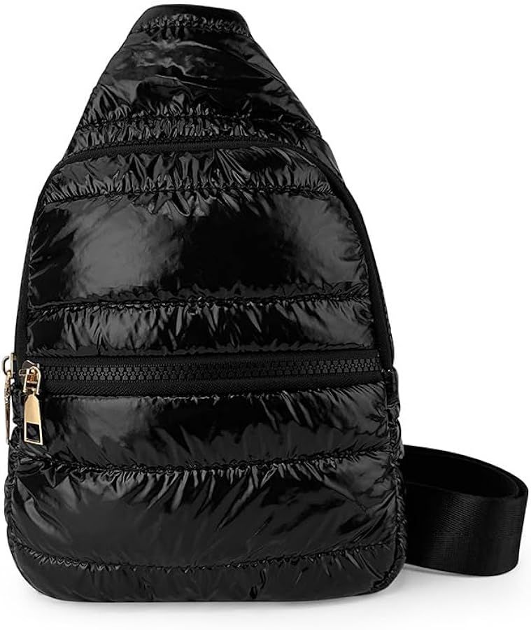 Puffy Sling Bag for Women Men Unisex Quilted Sling Bag Puffer Chest Bag Crossbody Daypack Travel ... | Amazon (US)