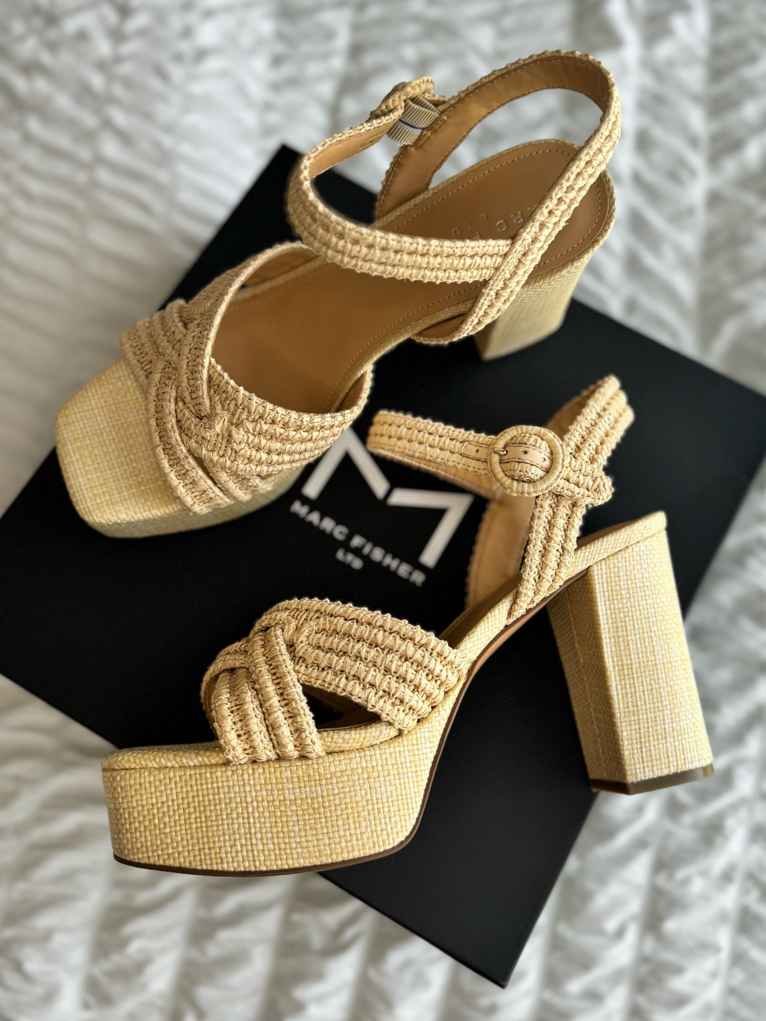 Found the perfect platform heel for spring and summer events and weddings! Can’t wait to wear these!
They come in black and denim as well! 
Marc Fisher LTD
Chesse Woven Crisscross Ankle-Strap Platform Sandals


#LTKshoecrush #LTKwedding #LTKtravel