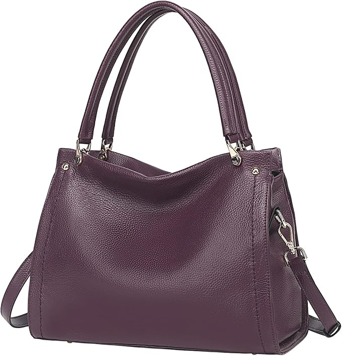 KOGTLA Women's Genuine Leather Purses with Detachable Satchel Strap, Ladies Tote Bag Handbags Top... | Amazon (US)