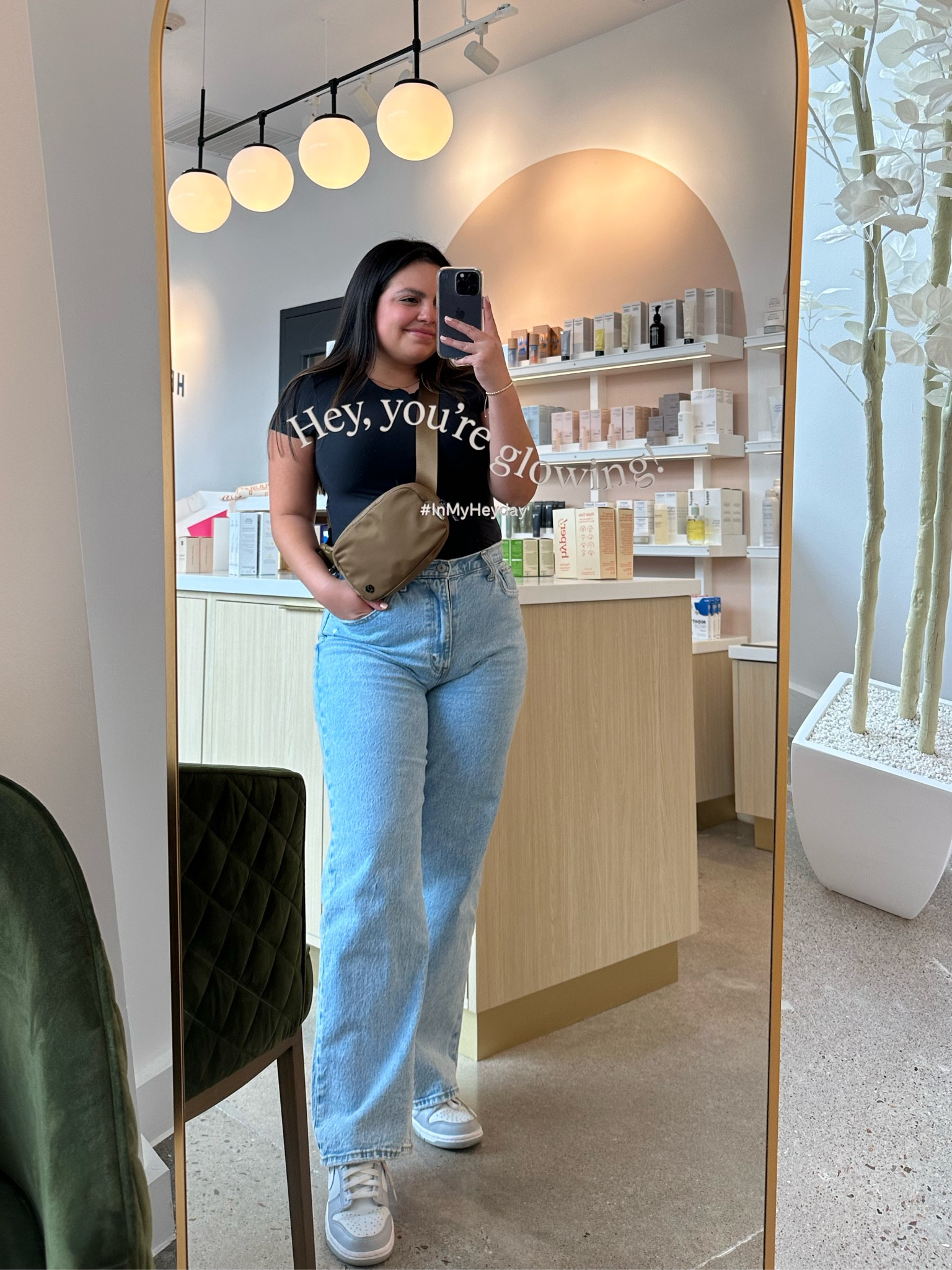 Casual fall outfit 
Casual look
Wide leg jeans 
Abercrombie jeans 
Fall look 
Belt bag 

#LTKtravel #LTKstyletip #LTKfindsunder50