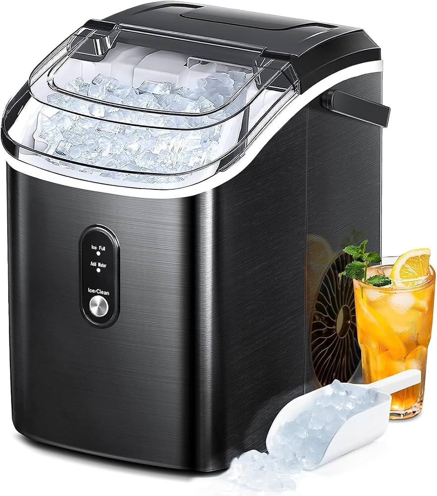 AGLUCKY Nugget Ice Maker Countertop, Portable Pebble Ice Maker Machine, 35lbs/Day Chewable Ice, S... | Amazon (US)