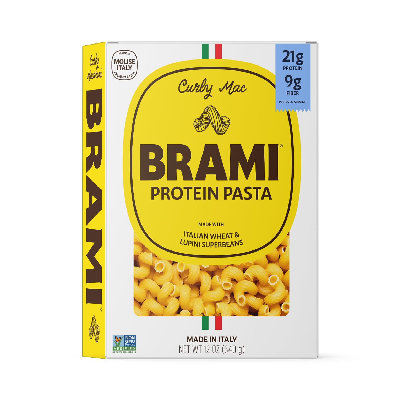  
Visit the Store, BRAMI
BRAMI
Visit the Store
4.6
4.6 out of 5 stars
(487)
Brami Pasta | Made with Semolina Wheat & Lupini Beans | High Protein & Fiber, Low Carb Healthy Pasta |Curly Mac 12 oz Pack of 3
 
 
 
 
 
BRAMI Curly Mac BRAMI Beans
-0:13
 
 
 
 
 
Flavor Name: Curly Mac
 
Curly Mac
 
Fusilli
 
Penne
 
Radiatori
 
Variety
Size: 12 Ounce (Pack of 3)
 
12 Ounce (Pack of 3)
1 option from $18.99
 
12 Ounce (Pack of 8)
2 options from $34.29
No featured offers available
Learn more
Delivering to Nashville 37217 - Update location
1 option from $18.99$18.99
Add to List
Competitively priced itemCompetitively priced item
Amazon's
Choice
 
Whole Foods Market, Organic Orecchiette Rigate, 16 Ounce (Pa...
16 Ounce (Pack of 2)
4.6 out of 5 stars (1623)
$7.36 ($0.23/ounce)
 1 sustainability feature
 | Amazon (US)