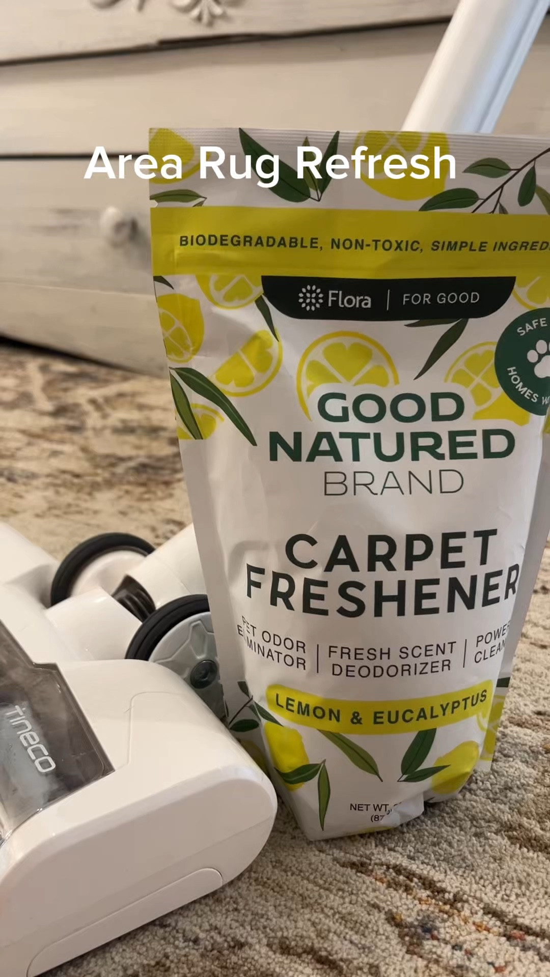 These carpet deodorizers have been going viral so we had to give one a try! We picked up this Carpet Freshener from the Good Natured Brand and we were pleasantly surprised! It left our room with a soft but fresh lemon and eucalyptus scent. This will be great when our area rugs start to smell like our dog. 

#LTKFindsUnder50 #LTKHome #LTKFamily