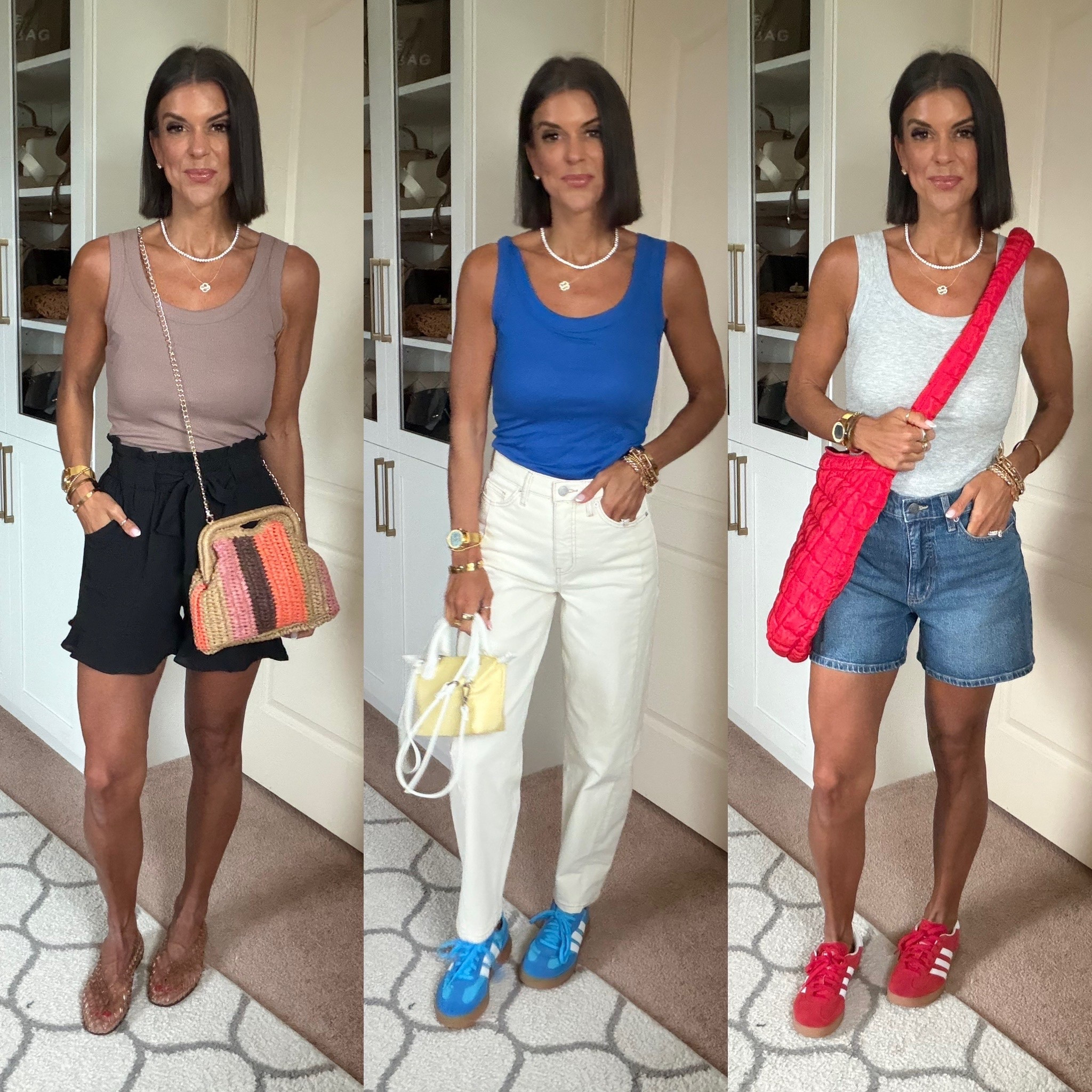 $13 Walmart tanks with built in bra!! Size xs 
size small in shorts, white jeans tts, size up one in Walmart shorts 

#LTKootd #LTKstorytime #LTKSeasonal