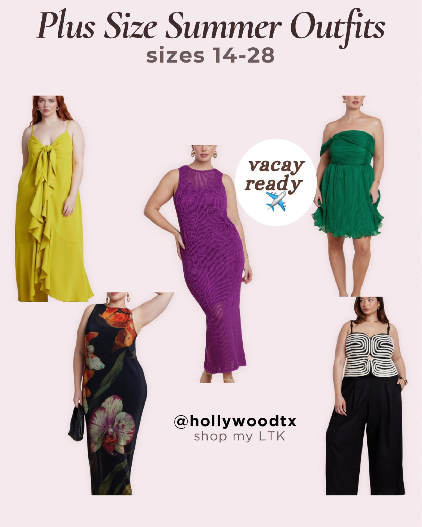 Plus size fashion summer outfits that are actually giving ✨ vacation energy ✈️

Sizes 14–28 with a mix of dresses and sets you can dress up or keep it casual. Easy looks you can pack, throw on, and go without overthinking it.

Tap to shop everything before your size is gone.

#LTKPlusSize #LTKSeasonal #LTKTravel