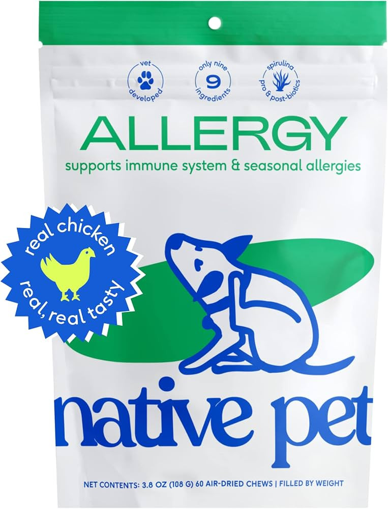 Native Pet Dog Allergy Chews – Natural Dog Skin Itchiness Aid – Anti Itch for Dogs - for Dog ... | Amazon (US)