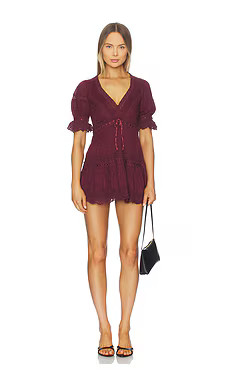 LoveShackFancy Lilias Dress in Spiced Berry from Revolve.com | Revolve Clothing (Global)