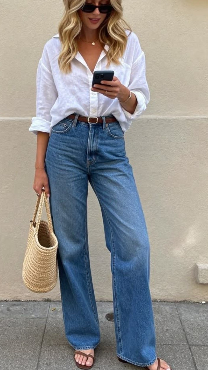 Recreate the look - Style inspo from Pinterest to your cart! Linking like and similar items to help you re-create this look and style from Pinterest 🖤


#trending outfit
#Pinterest outfit inspo
#Pinterest inspired 
#white button down blouse 
#oversized blouse
#button up 
#linen blouse  
#linen button down 
#shoulder bag 
#straw handbag 
#straw tote 
#top handle bag
#beach bag
#spring jeans
#summer jeans 
#wide leg jeans  
#casual jeans 
#work jeans
#designer jeans 
#the look for less 
#womens shoes 
#strappy sandals
#brown sandals
#flat sandals
#womens belt
#thin brown belt
#amazon jewelry
#pendant necklace 
#revolve fashion finds  
#Amazon fashion 
#spring fashion
#spring transition outfit
#spring style Inspo 
#style inspo
#fashion inspo
#outfit inspo
#casual style
#elevated casual
#casual outfit
#classic style 
#casual chic 
#work fashion
#work outfit
#work appropriate 
#office outfit 
#polished look
#weekend style
#easy weekend outfitt
#day date outfit
#wine tasting outfit  
#mom style 
#mom outfit 
#errands outfit 
#airport outfit 
#travel outfit 
#travel style 
#site seeing outfit 
#European vacation 
#street style
#new York style
#city outfit 
#date night outfit 
#pinterest inspired
#photo credit to Pinterest 
#ootd 




#LTKOver40 #LTKSeasonal #LTKootd