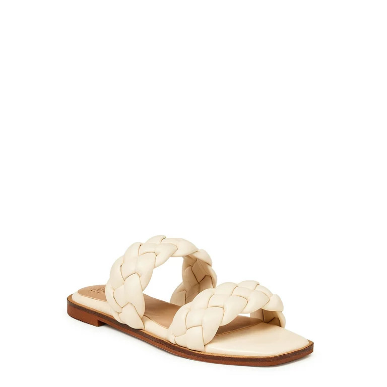 Time and Tru Women's Braided Two Band Sandals | Walmart (US)