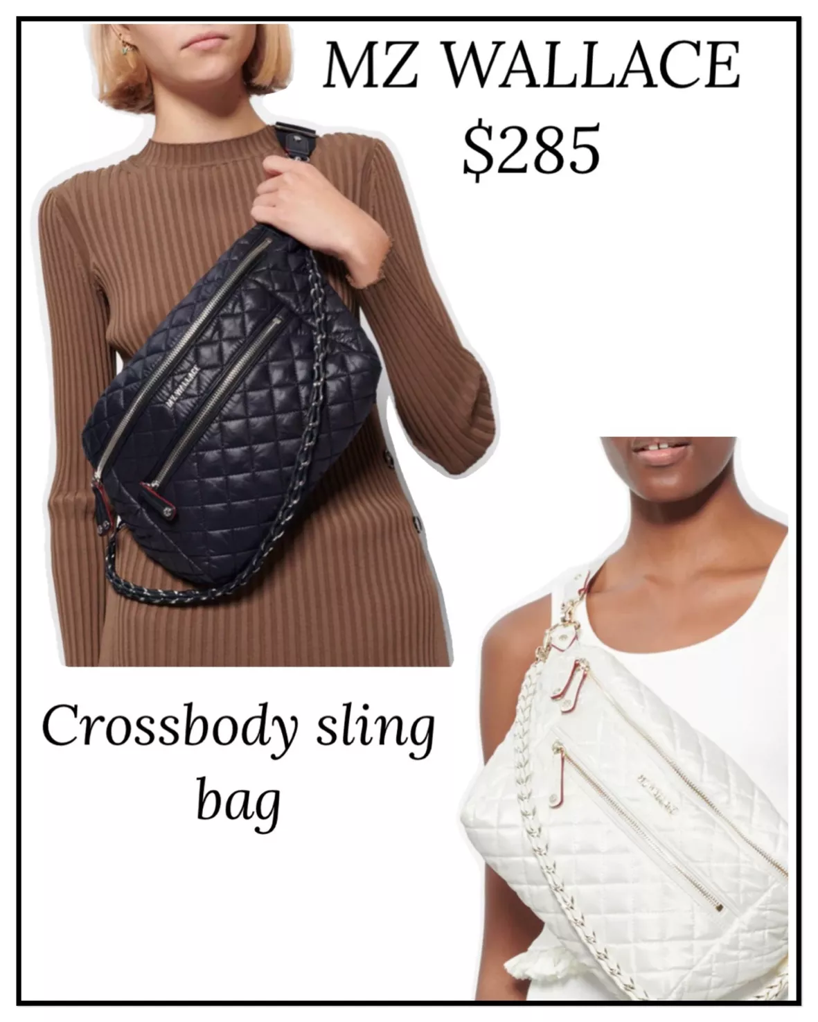 Crosby Crossbody Sling Bag in Black