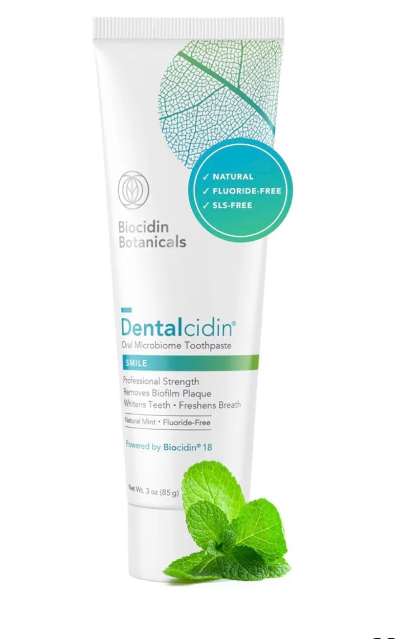 A clean swap we love in our home ✨ 
This Biocidin Botanicals Dentalcidin® toothpaste supports a healthy oral microbiome while helping keep teeth clean and breath fresh. Fluoride-free, SLS-free, and recommended by our naturopath — a staple in our wellness routine.

#LTKwellness #LTKmom #LTKfamily #LTKfinds #cleanliving #wellnessroutine #momfavorites #naturalliving

#LTKselfcare #LTKmomlife #LTKKids