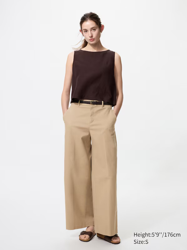 Wide Chino Trousers (Long) | UNIQLO (UK)