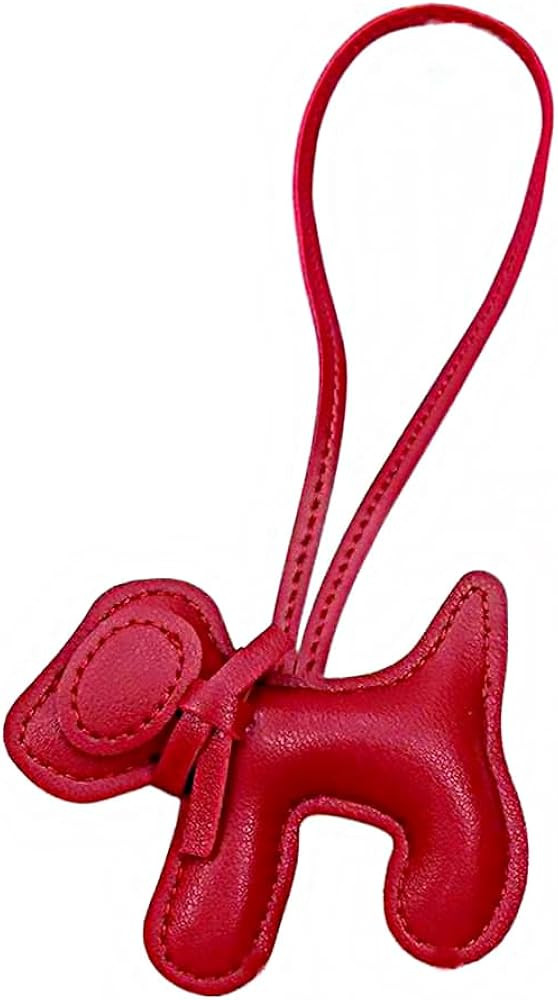 Leather dog bag charm keychain puppy bag purse pendantcute fashion bag accessories for women | Amazon (US)