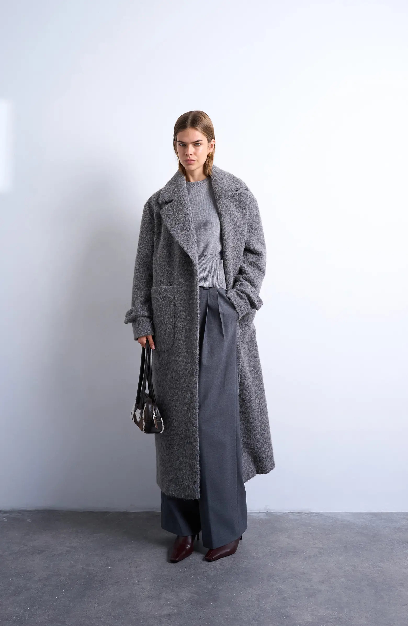 Chuck On Longline Brushed Coat | Nordstrom