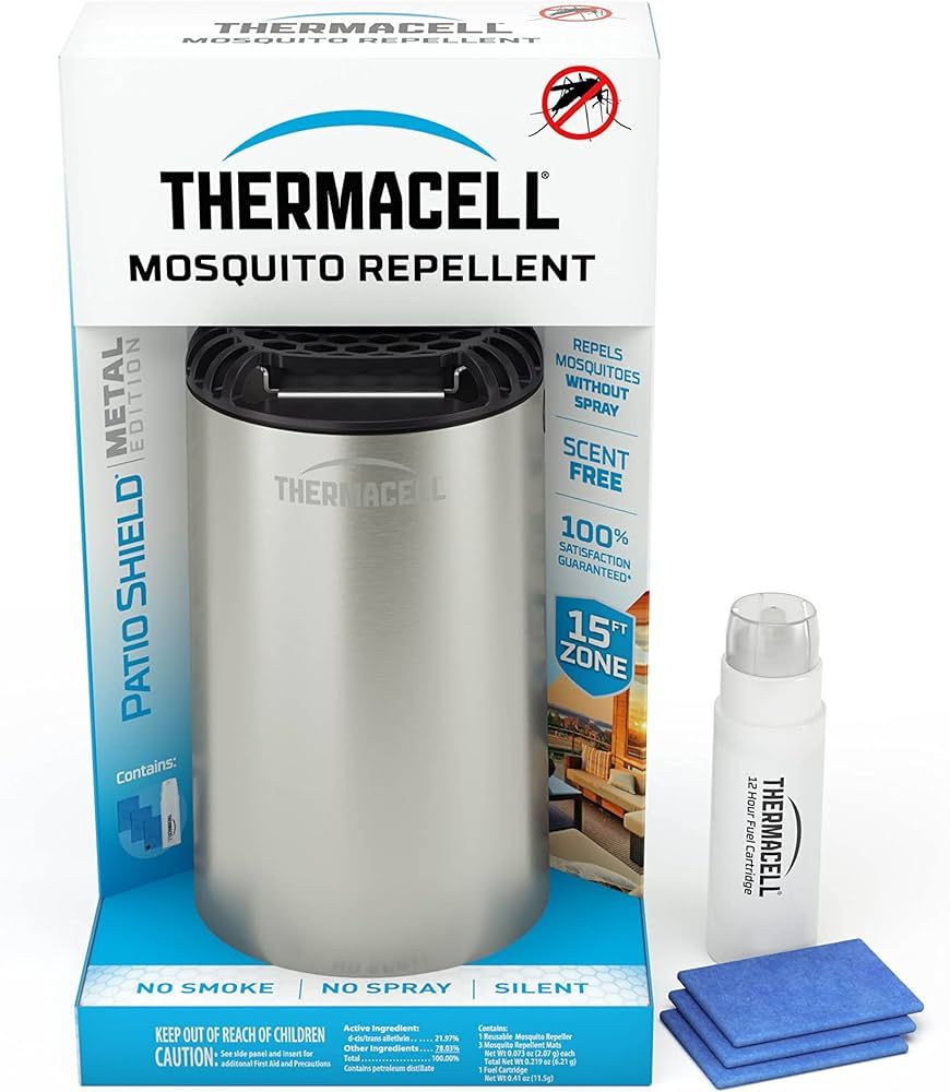 Thermacell Metal Edition Patio Shield Mosquito Repeller; Highly Effective Mosquito Repellent for ... | Amazon (US)