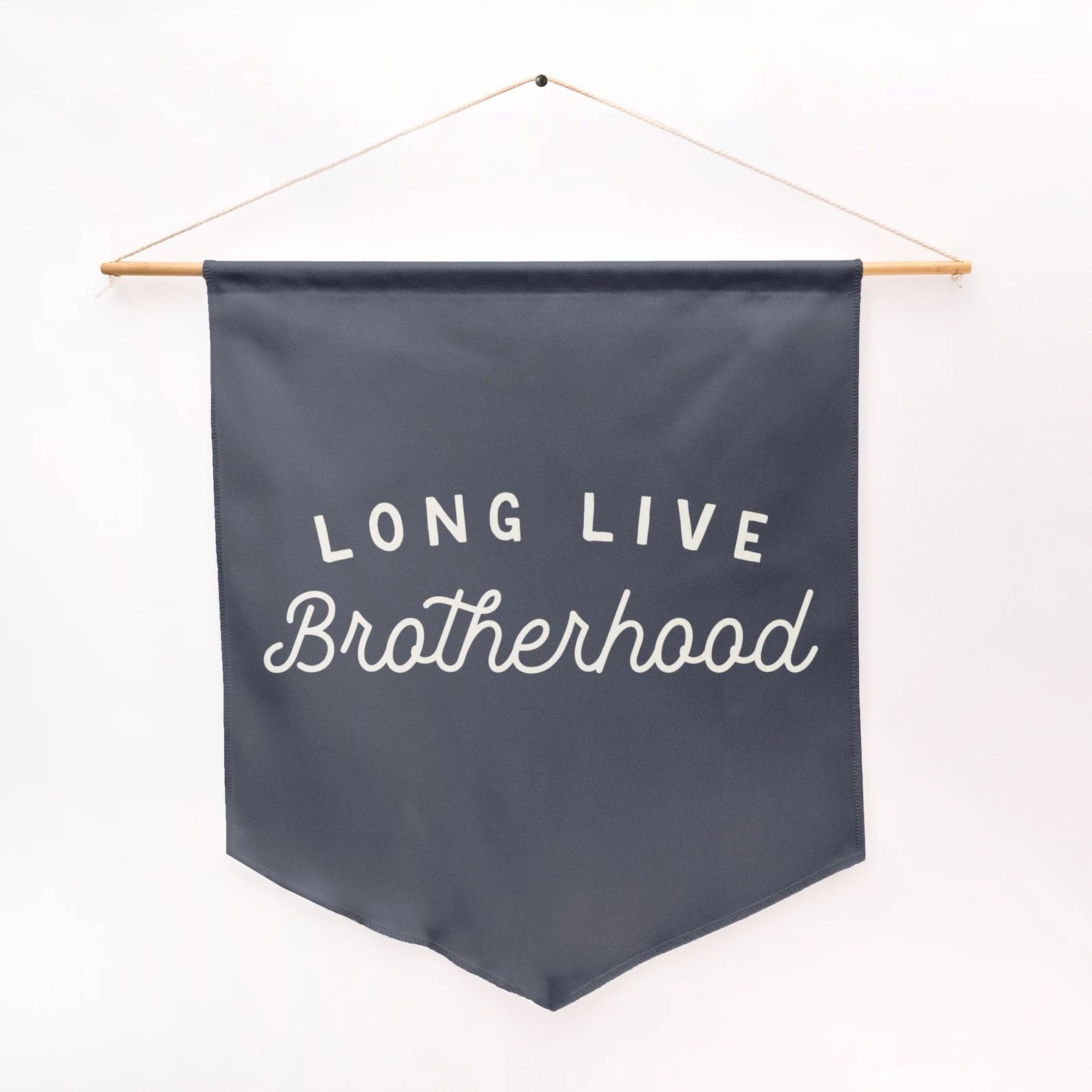 Long Live Brotherhood Pennant Style Banner Flag Wall Art Banner, Boy's Room Decor, Nursery or Pla... | Etsy (US)