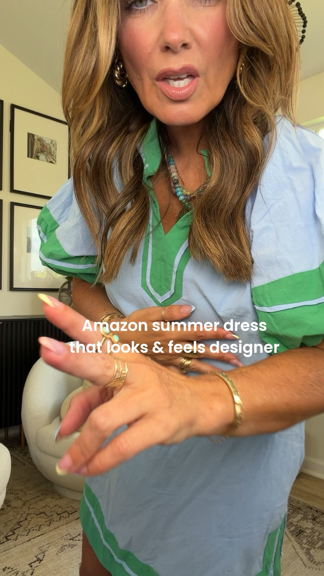 Love this look for less dress for summer!! Can be dressed up with heels for school awards and dressed casual with sandals. 

#LTKOver40 #LTKmomlife #LTKootd