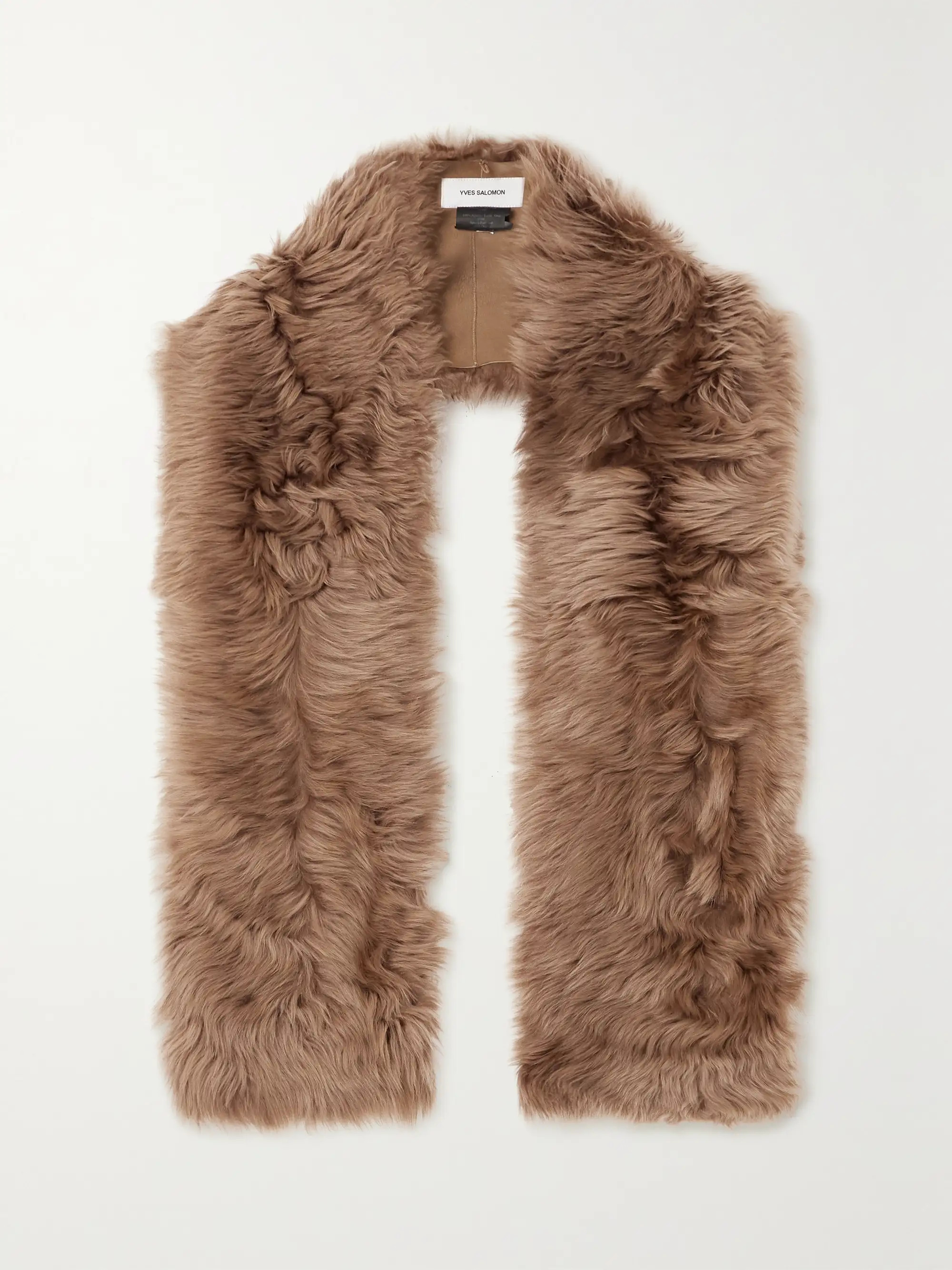 Shearling and leather scarf | NET-A-PORTER (US)