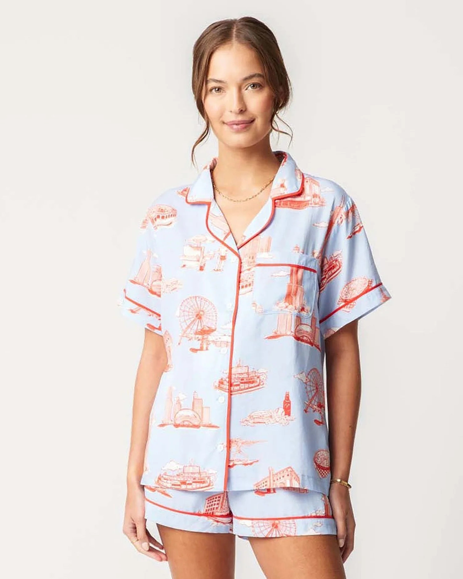 Chicago Toile Pajama Shorts Set | Katie Kime Inc