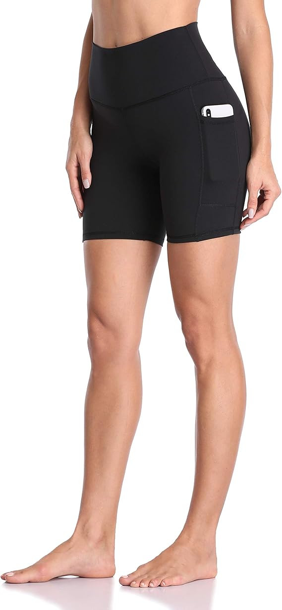 Colorfulkoala Women's High Waisted Biker Shorts with Pockets 6" Inseam Workout & Yoga Tights | Amazon (US)
