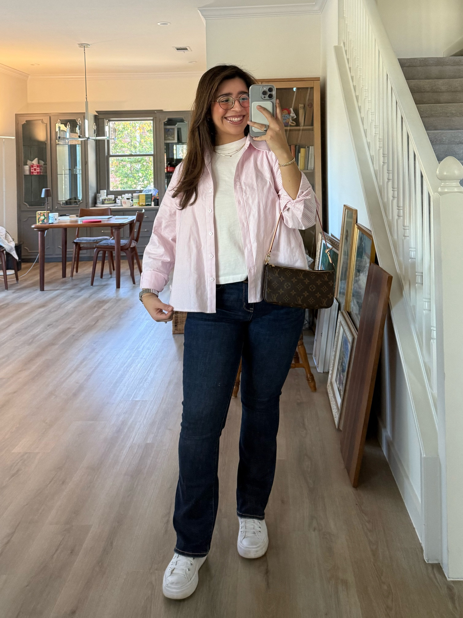 Size 8 short in the jeans, medium in the tee shirt!

#LTKHoliday #LTKFindsUnder100 #LTKMidsize