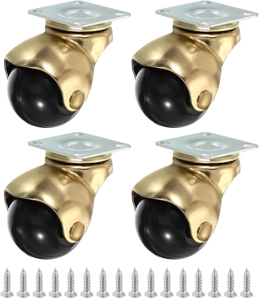 PATIKIL 1.5 Inch Ball Caster Wheels Set of 4, 360\u00b0 Rotating Swivel Top Plate Wheels 298 lbs ... | Amazon (US)