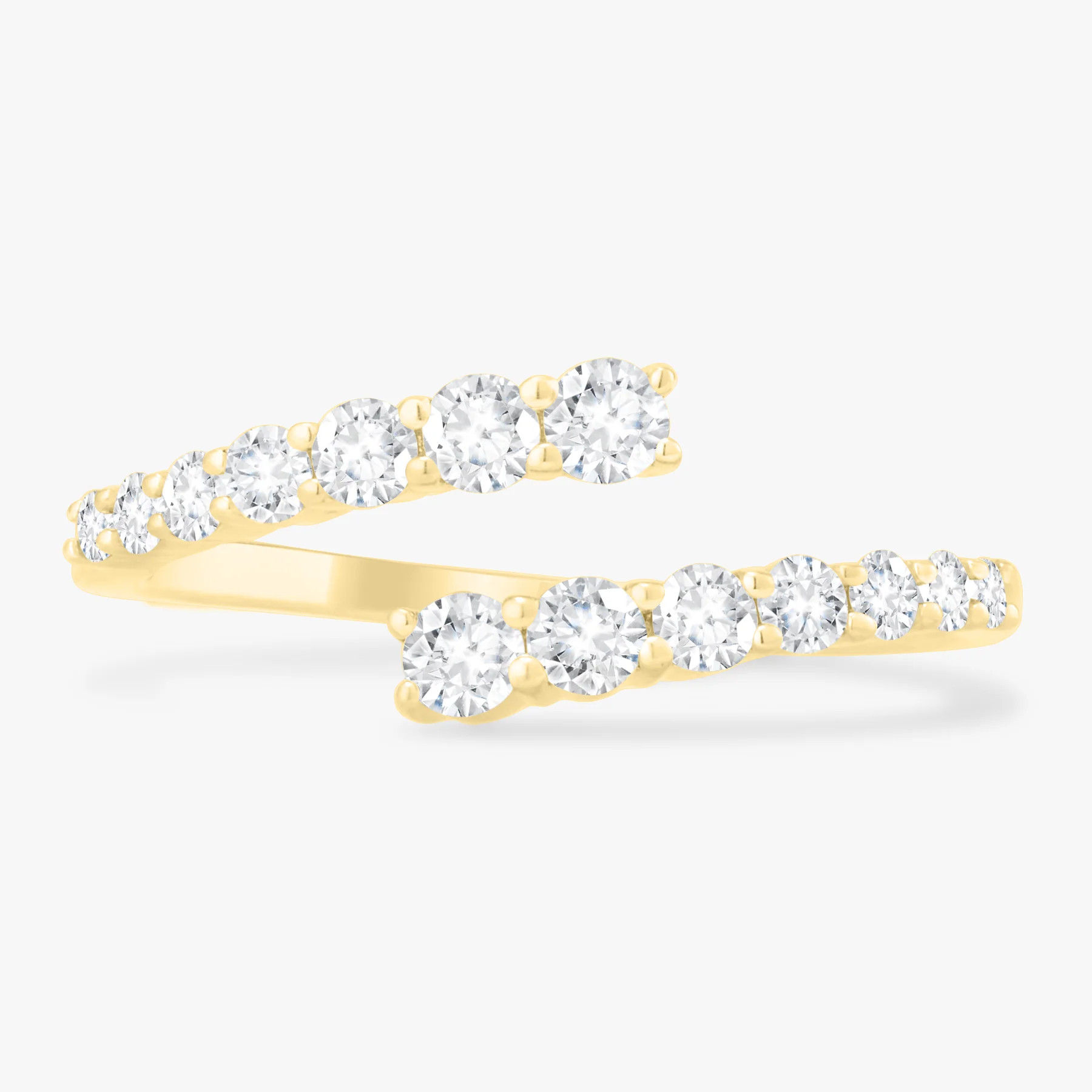 Little Misha Graduated Diamond Crossover Ring | RW Fine Jewelry
