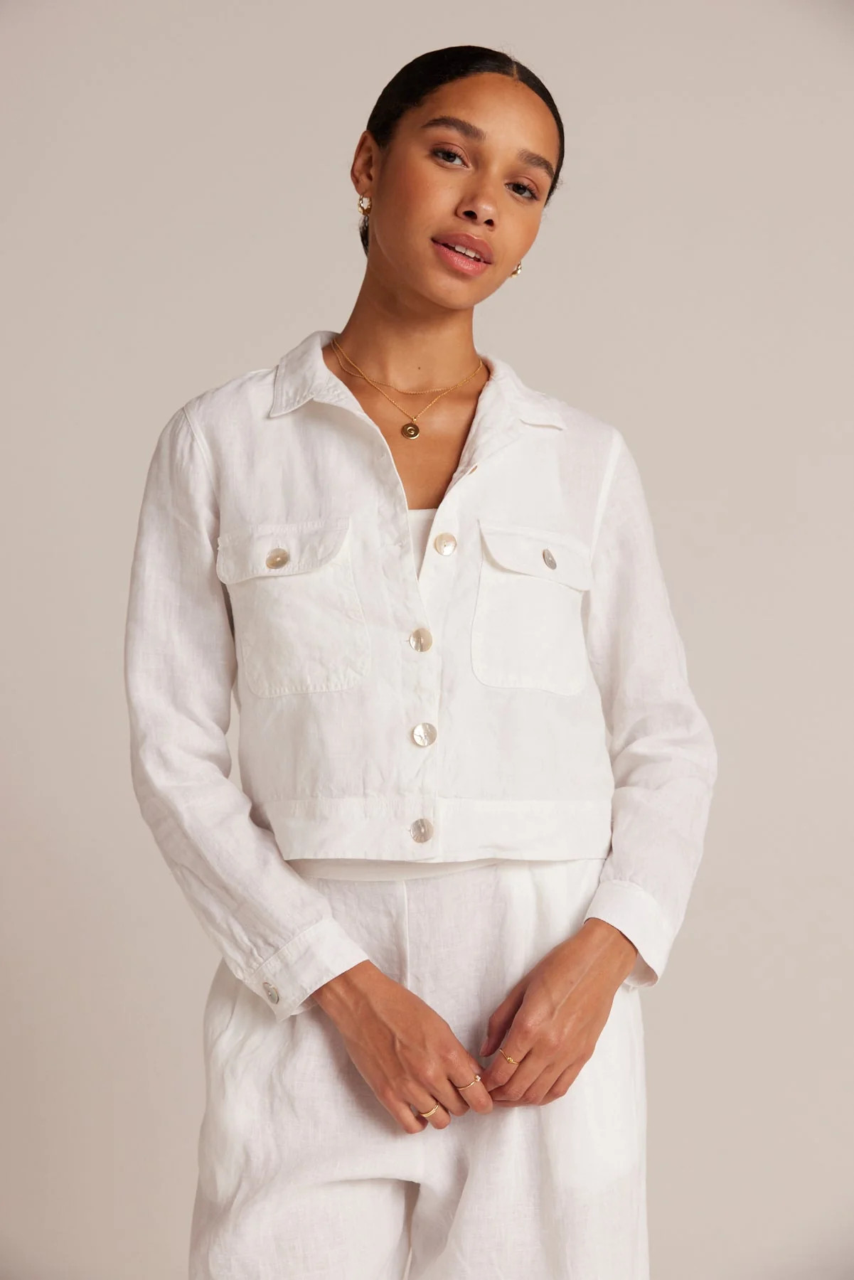 UTILITY CROP JACKET WHT - Bella Dahl | Bella Dahl