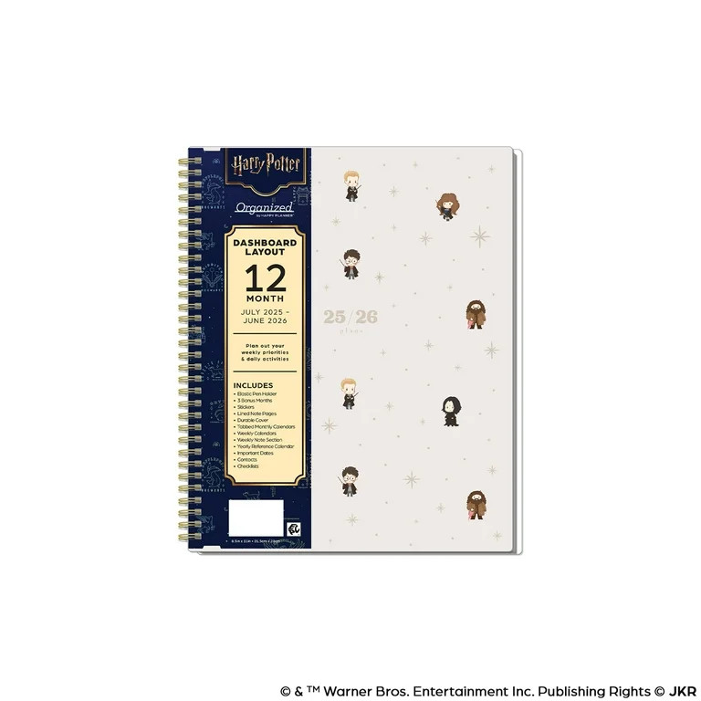 Organized by Happy Planner, Harry Potter Tiny Magic Big Dated Planner, (8.5" x 11"), 12 Month Jul... | Walmart (US)