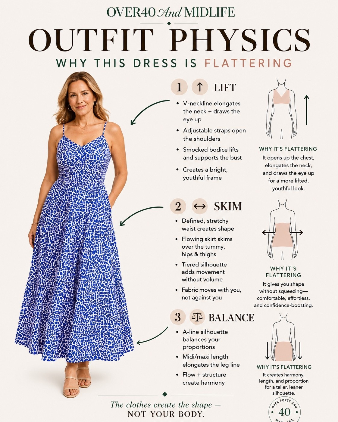 ✨Tap the bell, save and ❤️ for over 40 fashion, midlife style, midsize fashion and luxury looks for less. 

If getting dressed has felt harder lately… this is why I keep reaching for dresses like this 🤍

✨ vertical stripes lengthen
✨ tie waist creates shape without squeezing
✨ relaxed fabric skims instead of clings
✨ polished enough to look elevated…
but comfortable enough to actually LIVE in

This is what I mean by Outfit Physics.

The clothes create the shape not your body.

And honestly? These are the kinds of pieces that make getting dressed feel easy again.

👑"Helping you look good, feel good!" - Lindsey Denver 

#midlifefashion #over40style #midsizefashion #summerdress #over50style #bodyconfidence #genxstyle #outfitinspo

#LTKOver40

Comment SHOP below to receive a DM with the link to this post on my LTK ⬇ https://liketk.it/6eoLW