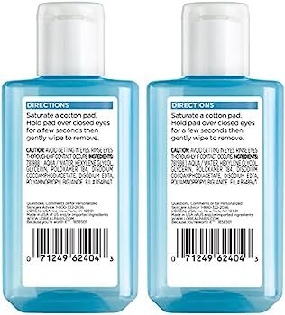 L'Oreal Paris Skin Care Clean Artiste Oil Free Eye Makeup Remover, 2 Count | Amazon (US)