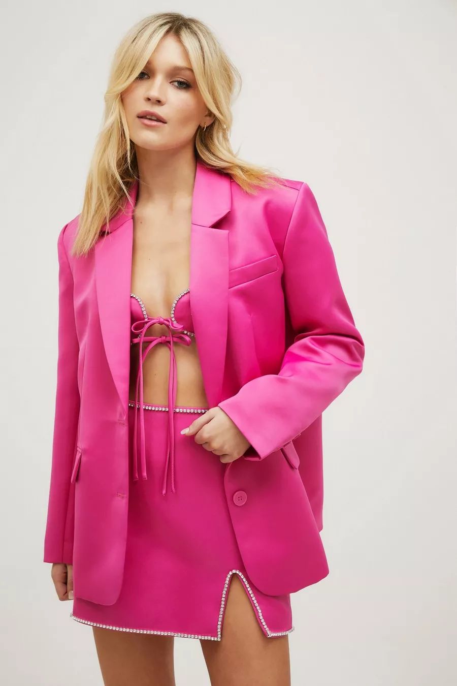 Premium Heart Embellished Blazer | Nasty Gal US