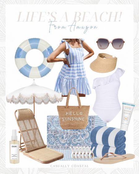 Life’s a beach from Amazon!

Amazon beach essentials, Amazon beach outfit, Amazon dress, summer outfit, summer dress, spring outfit, vacation outfit, vacation style, Amazon swimsuit, one shoulder swimsuit, beach essentials, flip flop sandals, polarized sunglasses, vintage oversized square sunglasses, 6.5ft pagoda beach umbrella with fringe, mud pie unisex summer jute cooler, cooler tote, 4-gear adjustable folding rattan floor chair, foldable beach chair, white classic beach towel, oversized cabana striped beach towel, swimsuit sarong, sarong coverup, swimsuit coverup, 12 pack plastic clothes pins, towel clips, large swim ring with handles, inflatable pool float, one piece one shoulder swimsuit, striped tie-strap pinafore dress square neck, reef safe sunscreen travel lotion spf 50, sun visor hat, ouai wave spray, texture spray

#LTKfindsunder50 #LTKswim #LTKstyletip