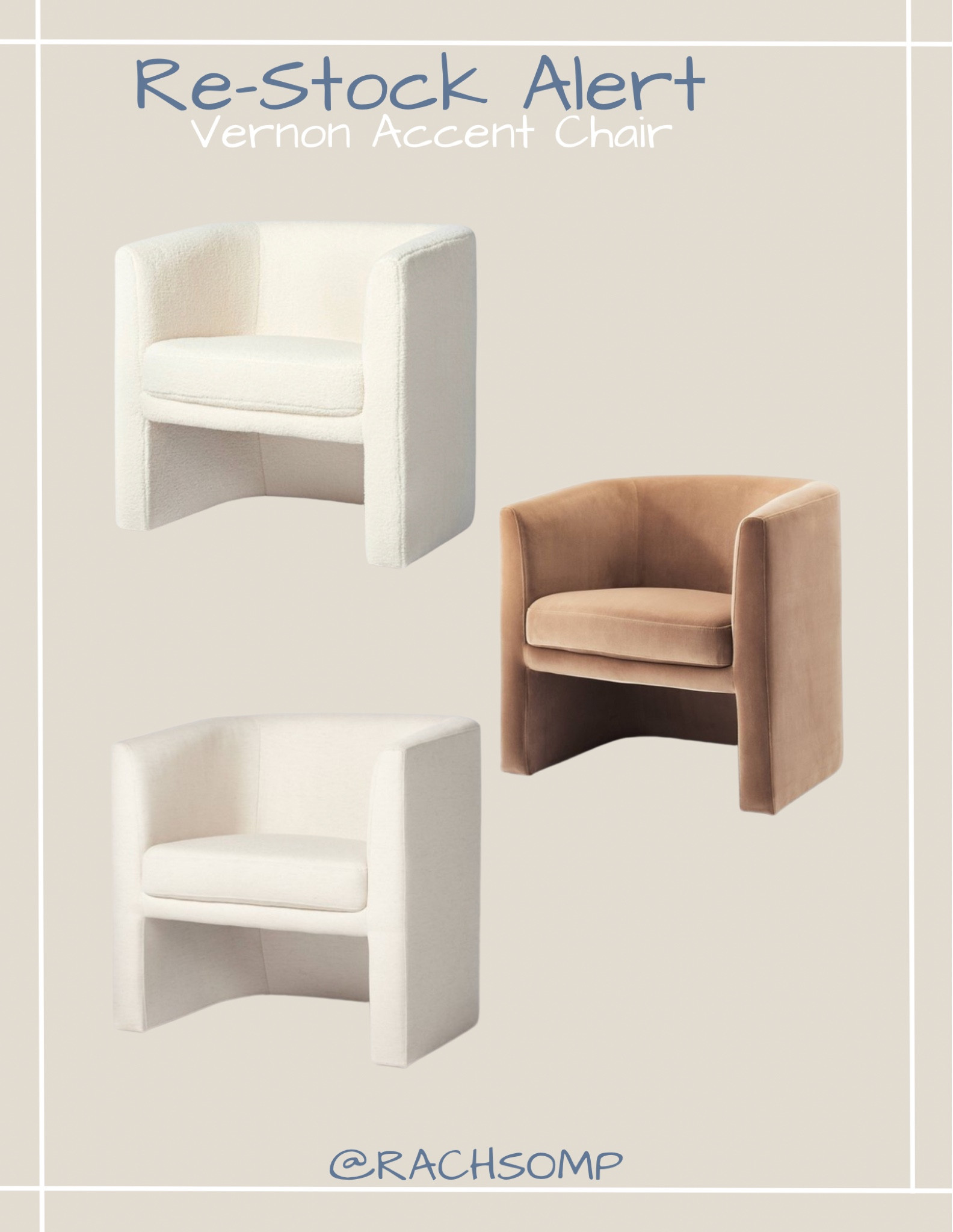 Vernon Accent Chair is back in stock!  Will sell fast.

Living room, bedroom, dining room, bathroom, nursery, kitchen, office, entry, furniture, decor, home decor, target, target sale, wayfair, joss and main, kirklands, pottery barn, west elm, crate and barrel, rejuvenation, lighting, chandelier, lamp, area rug, desk, bookshelf, sofa, sectional, chair, dining table, bed, bunk bed, crib, rattan, cane, coastal, modern coastal, modern organic, traditional, southern 



#LTKFind #LTKhome