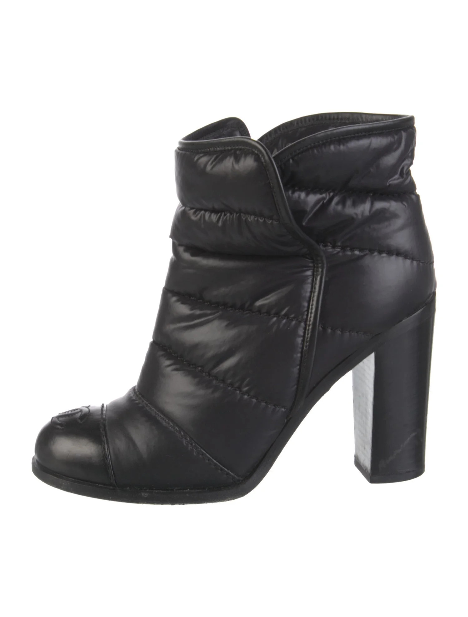 Puffer Interlocking CC Logo Boots | The RealReal