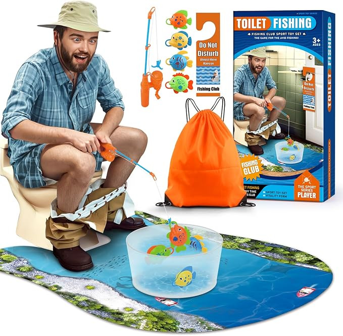 Toilet Fishing Funny Gifts for Men - White Elephant Gifts Potty Fisher to Kill Time, Bathroom Fis... | Amazon (US)