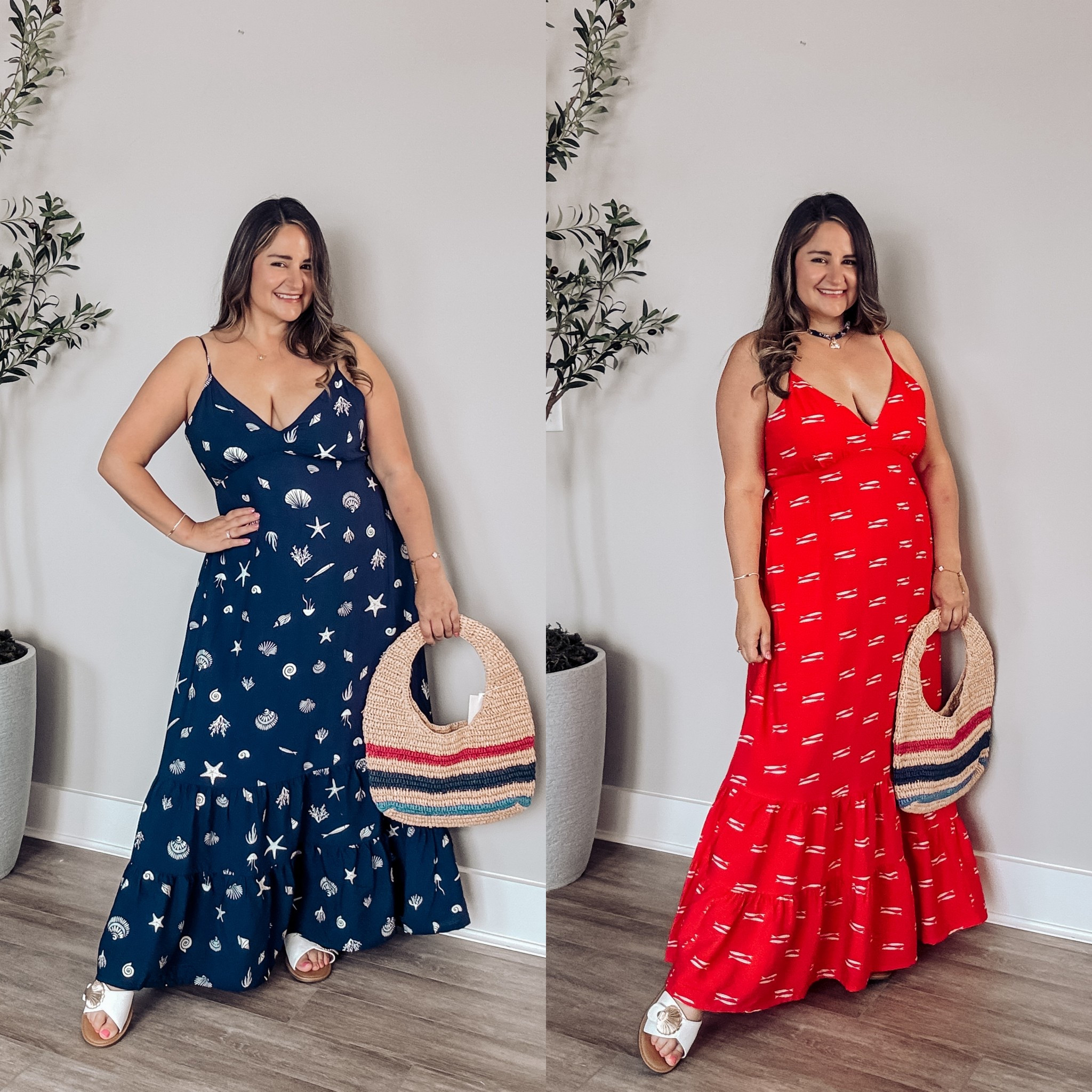 The perfect maxi dress to pack for summer vacation! Love the seashell print and the sardine print!

Wearing a size large 

Red maxi dress, navy blue and white, navy blue maxi dress, target style, target dress, seashell sandals,  Ute sandals, Fourth of July, summer outfit, summer dress, sun dress, midsize, petite 

#LTKSummerEdit #LTKMidsize #LTKPetite