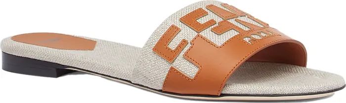 Fendi Signature Bicolor Logo Slide Sandal | Nordstrom | Nordstrom