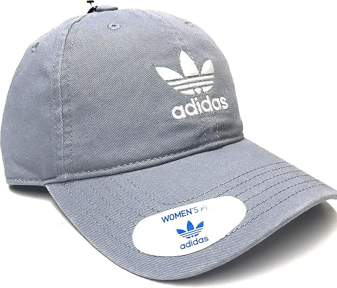 adidas Originals Women's Relaxed Adjustable Strapback Cap, One Size (Grey/White) | Amazon (US)