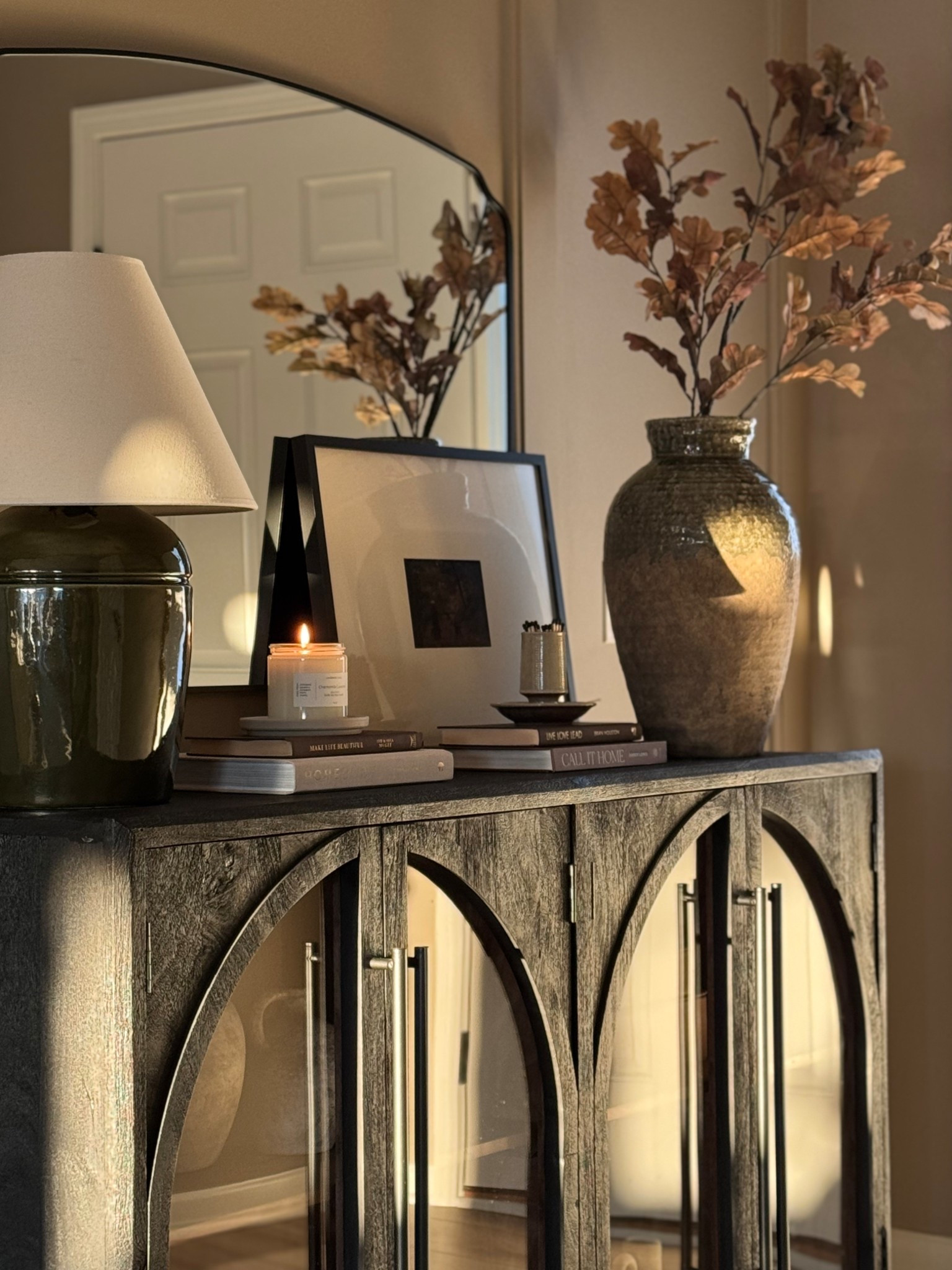 Linking most of the items here for you!
The stems and mirror are both from Hobby Lobby, so I’m not able to link those directly. 

#LTKStyleTip #LTKHome #LTKSeasonal