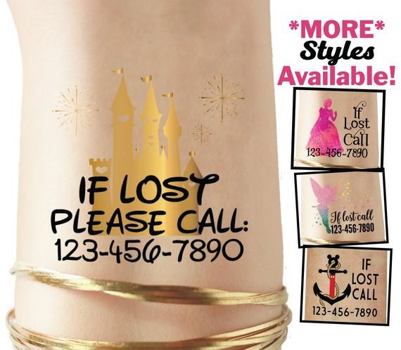 Set of Emergency Contact Temporary Tattoos - If Lost Safety Tattoos - Phone number tattoos - Medi... | Etsy (US)